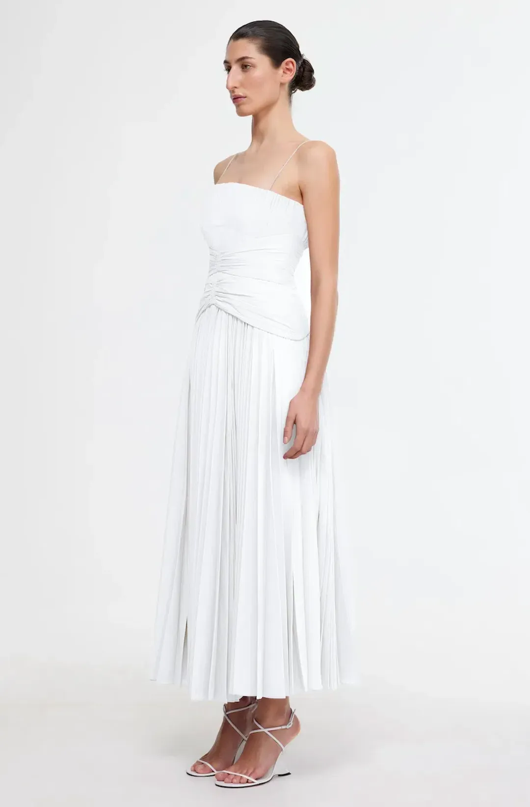 Acler Fairley Midi Dress Ivory Size 10 for rent on The Volte - main image