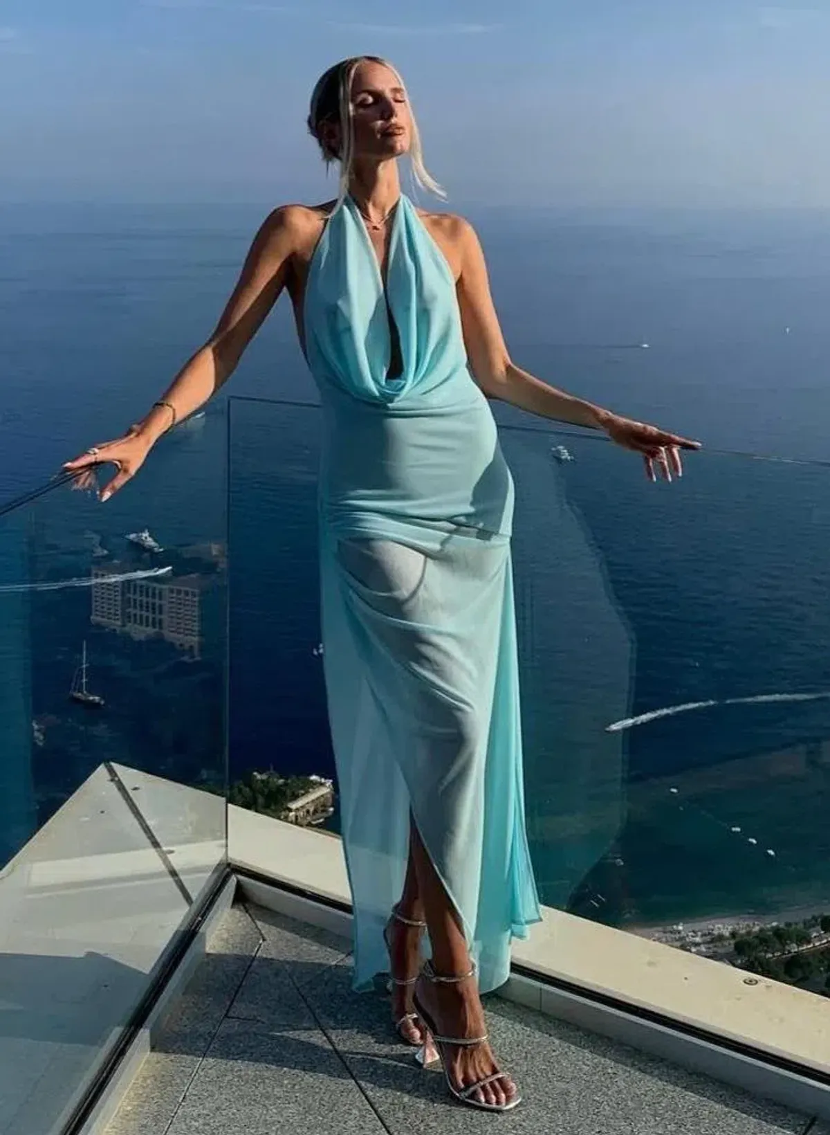 Natalie Rolt Anastasia Mini Dress Baby Blue Size 0 / AU 6 for rent on The Volte - main image