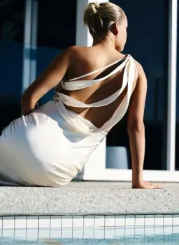 Lexi Kendra Dress Cream Size 10 for rent on The Volte - image 4