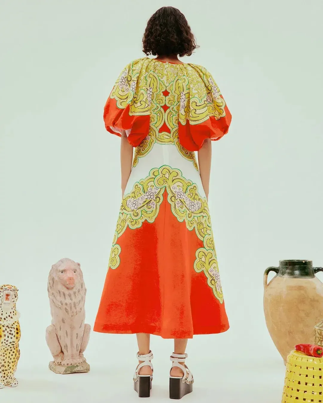 Alemais Sierra Midi Dress Multi Size 12 for rent on The Volte - main image