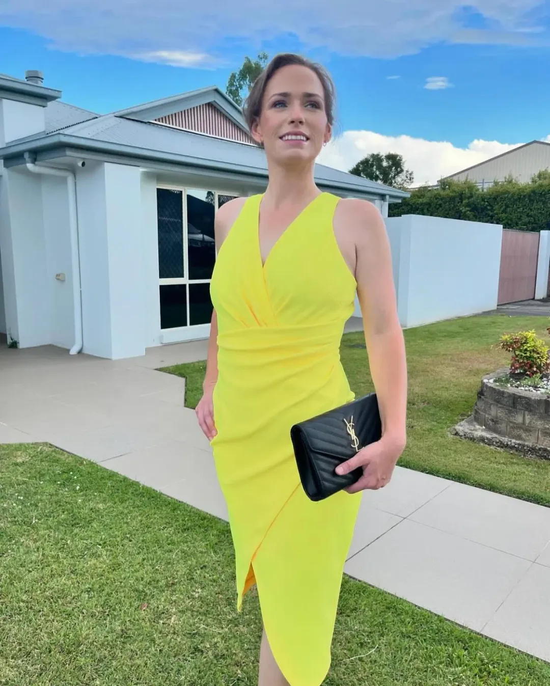 Sheike Amelia Midi Dress Yellow Size 8 for rent on The Volte - main image