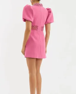 Rebecca Vallance Aubree Collar Mini Dress Rose Pink Size 8 for rent on The Volte - image 3