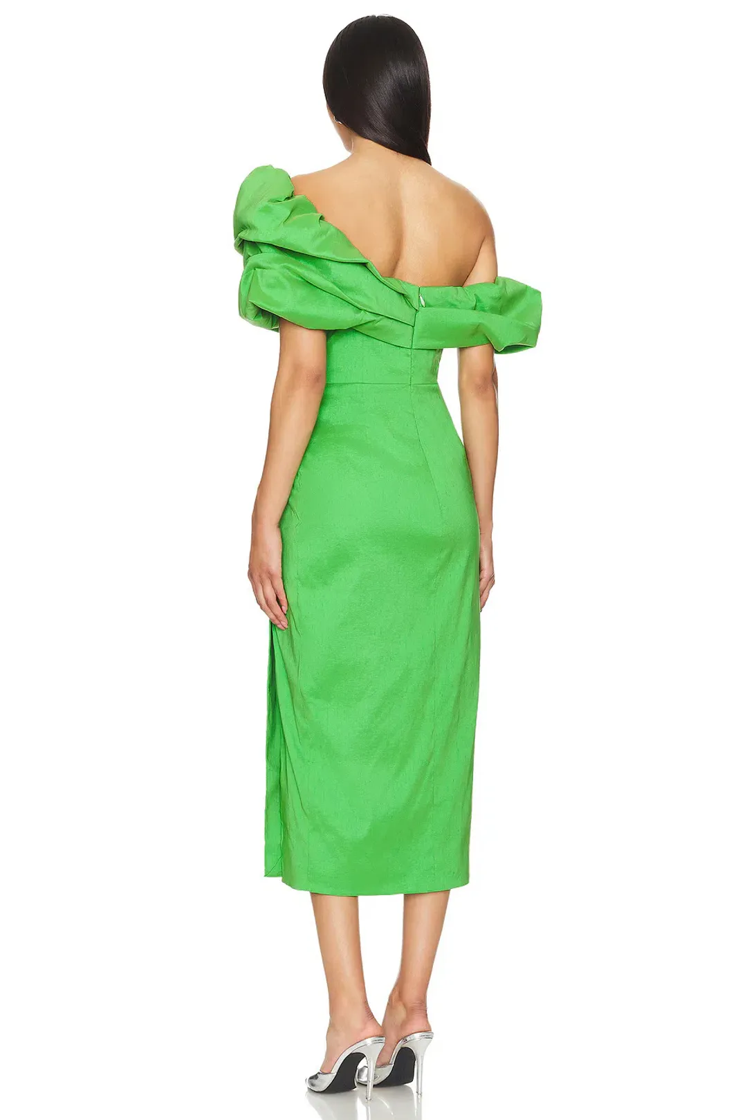 Rachel Gilbert Gia Midi Dress Green Size 10 for rent on The Volte - main image