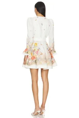 Zimmermann Tranquility Mini Dress Red Butterflies Size 2 (12) for rent on The Volte - image 2