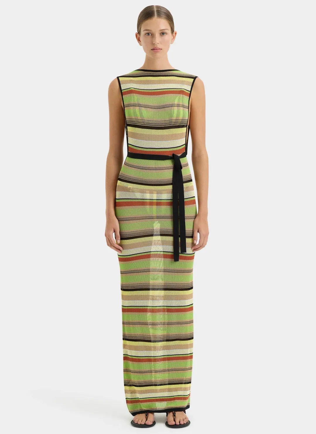 Sir the Label Coastline Tie Dress Palm Stripe Size 1 / AU 8 for rent on The Volte - main image
