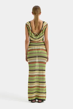 Sir the Label Coastline Tie Dress Palm Stripe Size 1 / AU 8 for rent on The Volte - image 2