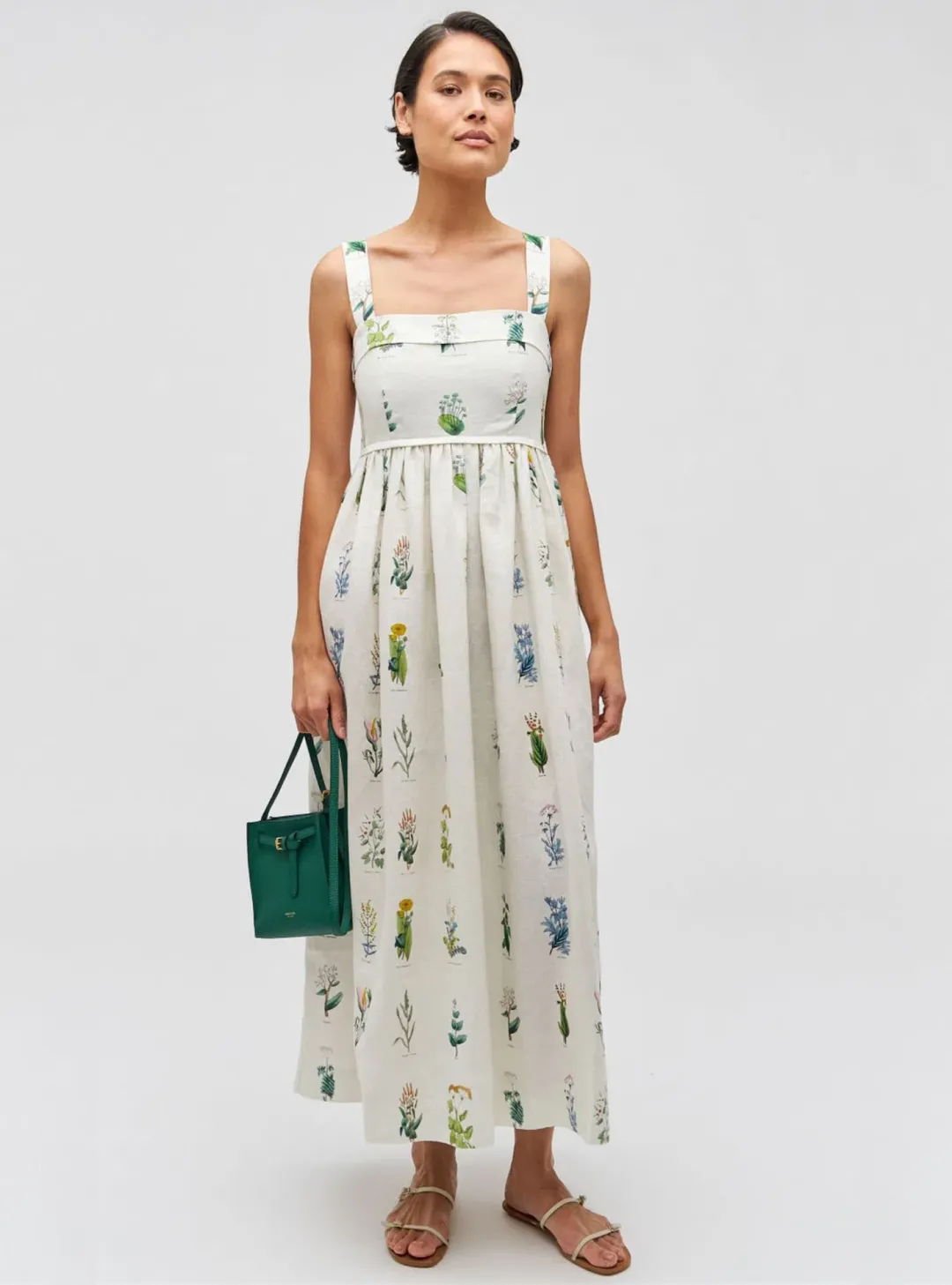 Oroton Greenhouse Floral Sundress Mist Size 10 for rent on The Volte - main image