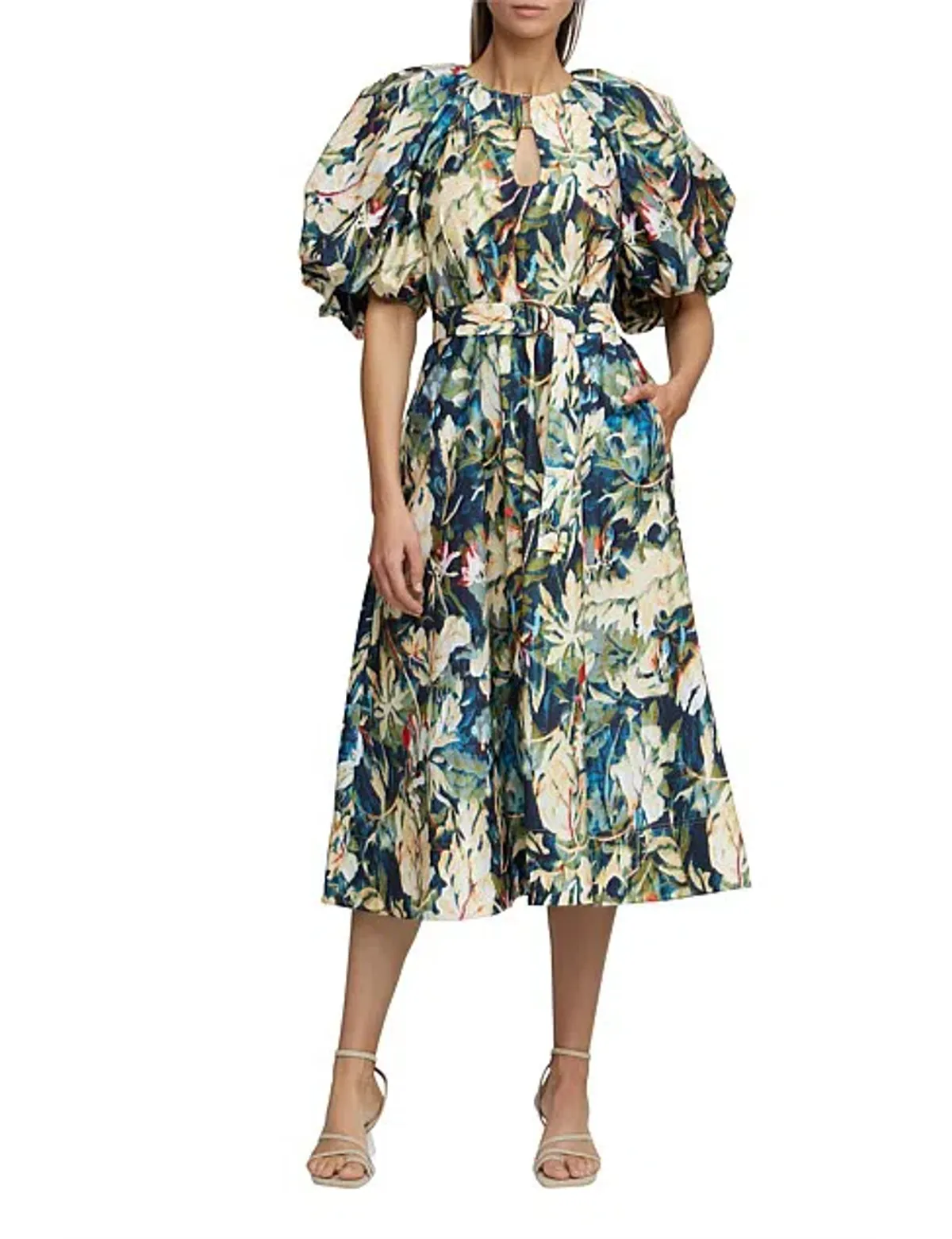 Acler Harlow Dress in Moody Floral Size AU 12  for rent on The Volte - main image