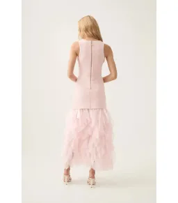 Aje Elations Knit Maxi Dress in Pastel Pink Size XS / AU 6 for rent on The Volte - image 3