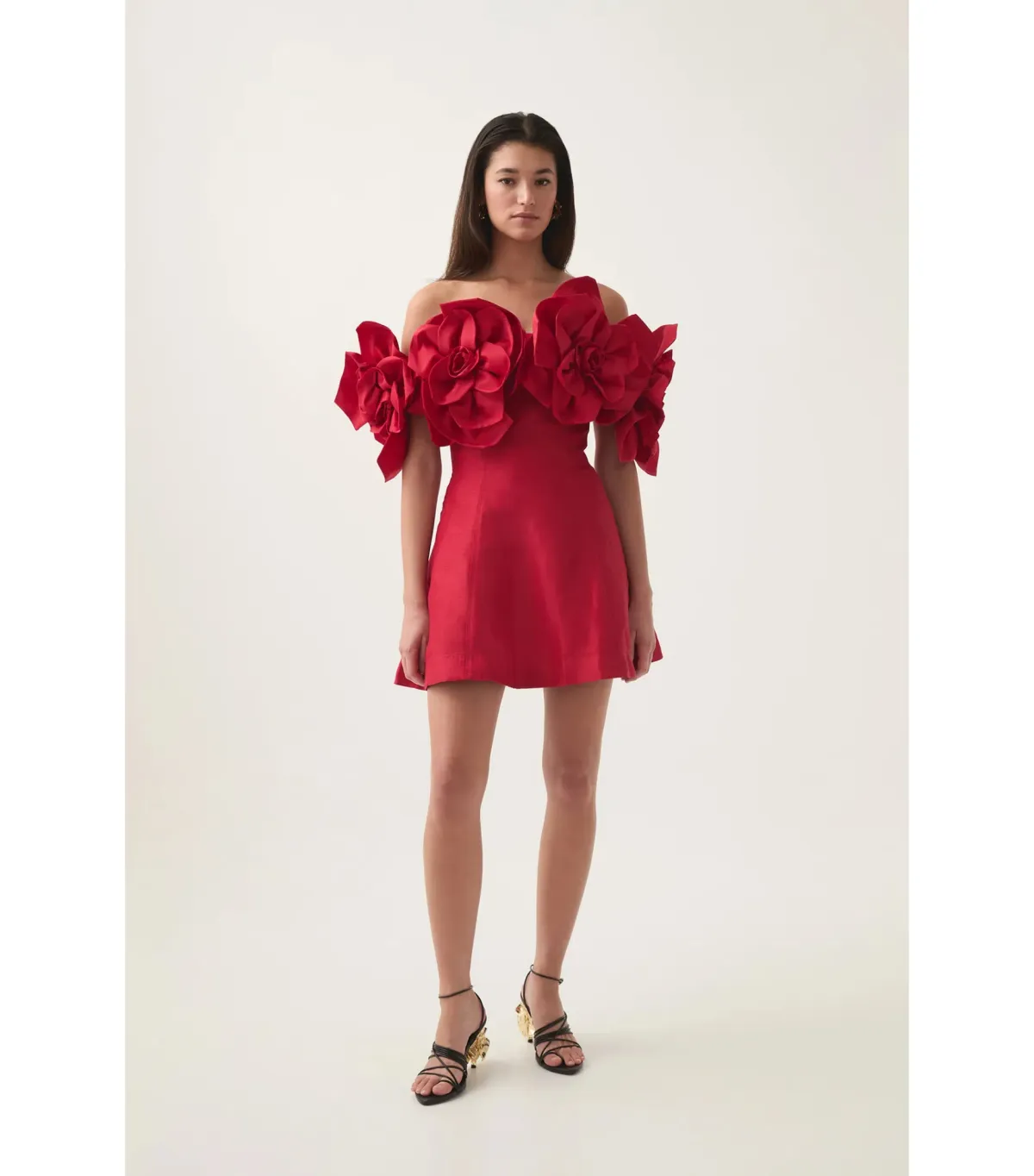 Aje Etta Mini Dress in Scarlet Red Size AU 10 for rent on The Volte - main image
