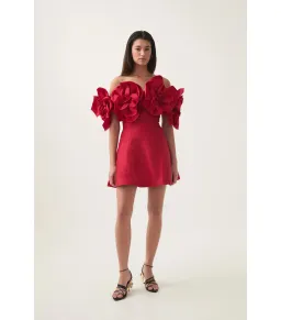 Aje Etta Mini Dress in Scarlet Red Size AU 10 for rent on The Volte - image 1