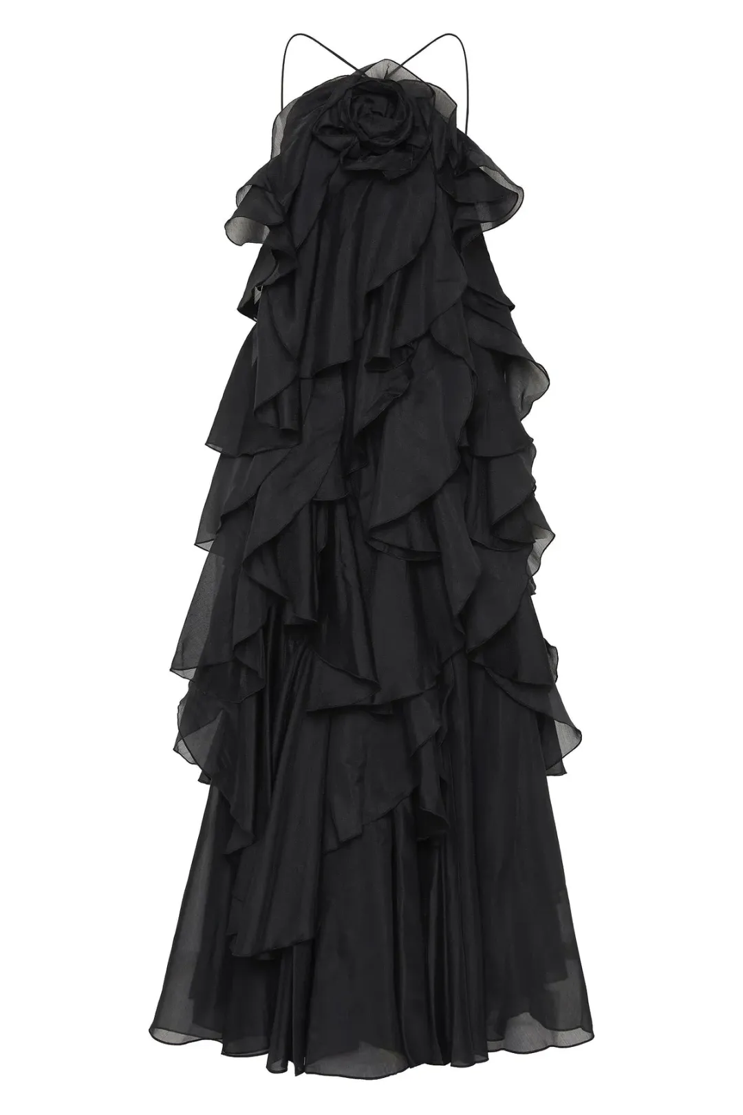 Aje Pandorea Layered Maxi Dress Black Size AU 6  for rent on The Volte - main image