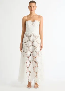 Sheike Ella Lace Maxi Dress White / Ivory Size 12 for rent on The Volte - image 1