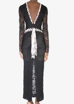 Alessandra Rich Black Lace Dress Size IT40/XS for rent on The Volte - image 1