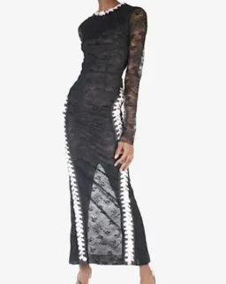 Alessandra Rich Black Lace Dress Size IT40/XS for rent on The Volte - image 2