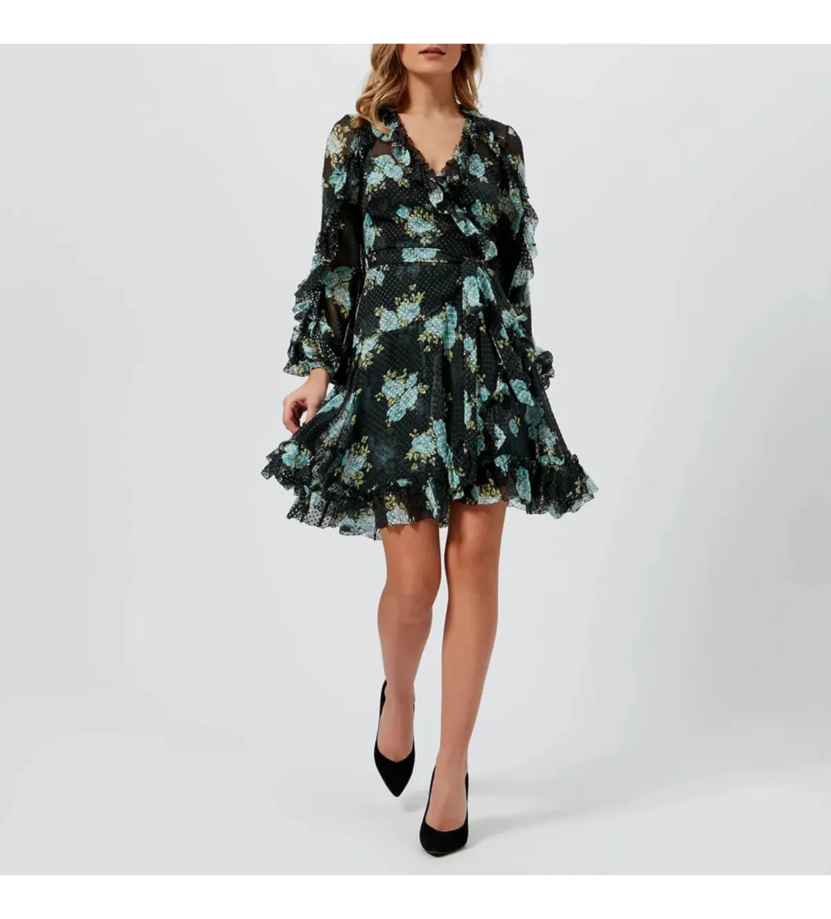 Zimmermann Women's Breeze Ruffle Wrap Dress Size 0P/Au 6  for rent on The Volte - main image