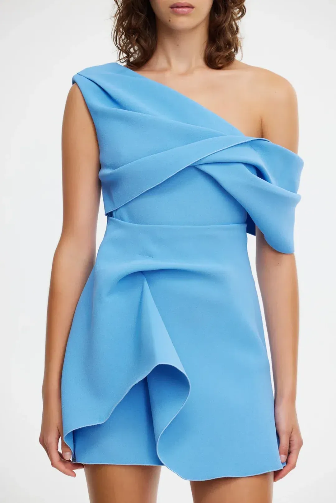 Acler Ashford Mini Dress - Blue - Size 8 for rent on The Volte - main image