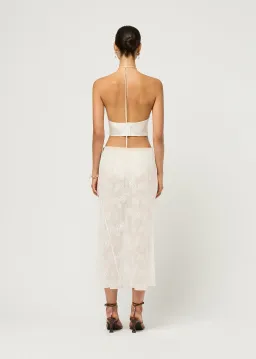 Maison Essentiele Lace Skirt in Optic White Size 8 for rent on The Volte - image 2