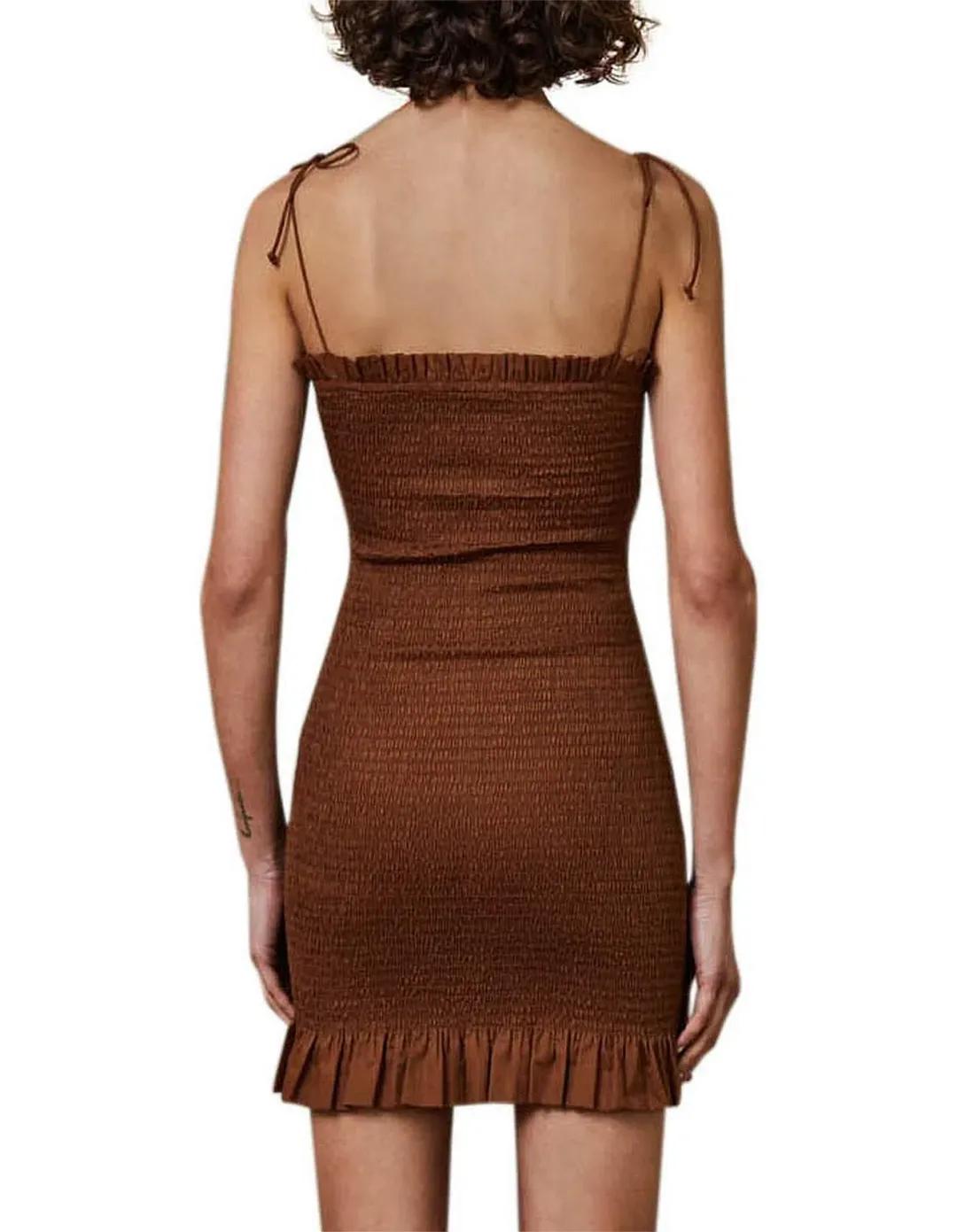 Bec & Bridge Carrie Mini Dress Brown Size 8 for rent on The Volte - main image