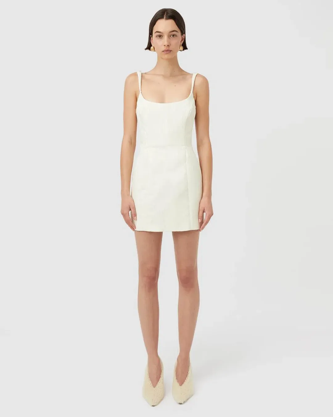 Camilla And Marc Malla Mini Dress Cream Size 12 for rent on The Volte - main image
