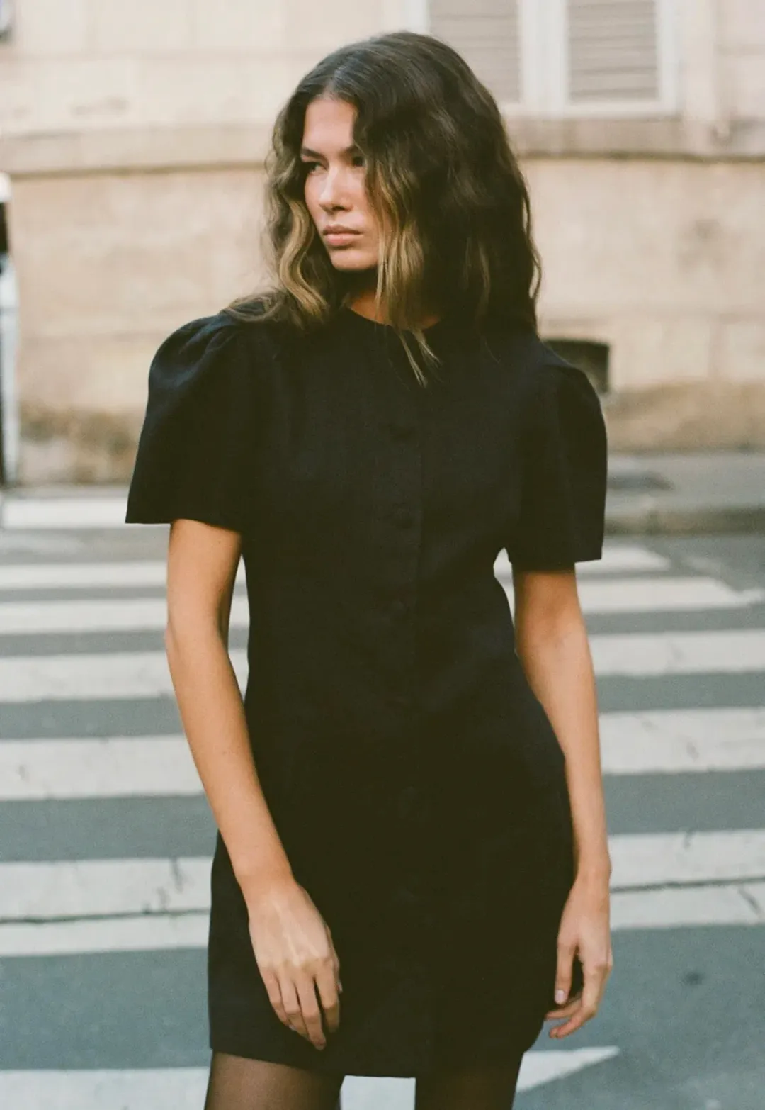 Faithfull the Brand Emma Mini Dress Black Size 10 for rent on The Volte - main image