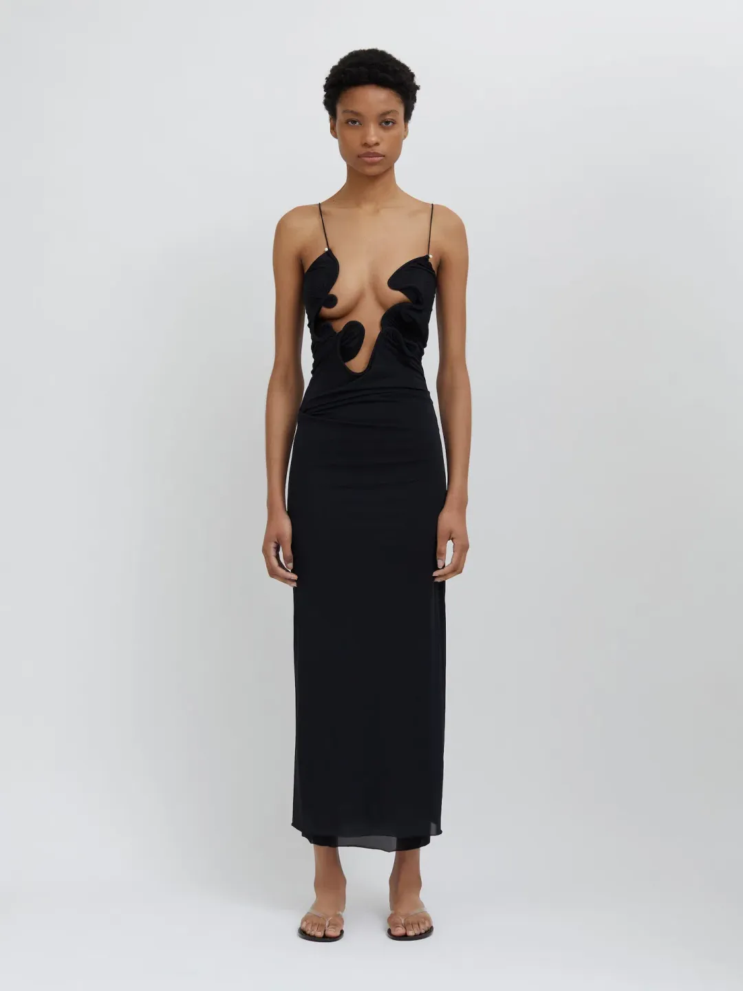 Christopher Esber Molded Venus Dress Black Size 8 for rent on The Volte - main image