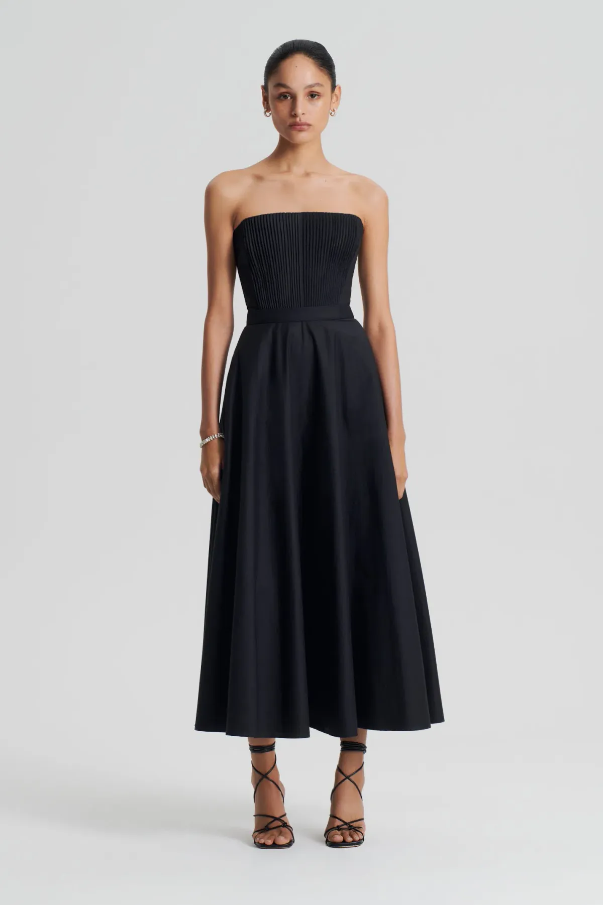 Scanlan Theodore Parachute Bustier Dress Black Size 8 for rent on The Volte - main image