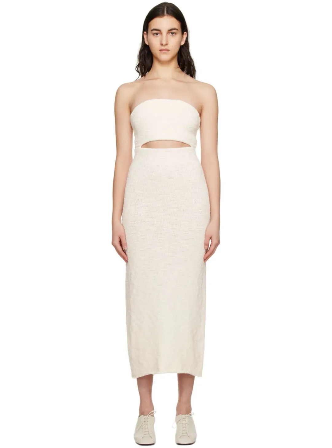 Camilla and Marc Jasper Knit Dress Ivory Size XS / AU 6 for rent on The Volte - main image