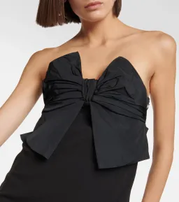 Red Valentino Strapless Bow Mini Dress Black Size 12 for rent on The Volte - image 2