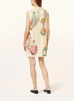 Alemais Chesca Mini Dress Cream Multi Size 8  for rent on The Volte - image 3