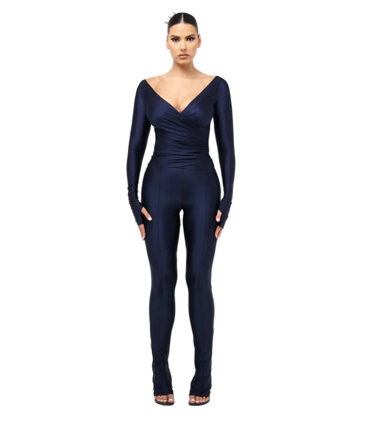 Cou coo Lanai Long Sleeve Top and Leggings Set in Midnight Sky Size AU 12 for rent on The Volte - main image