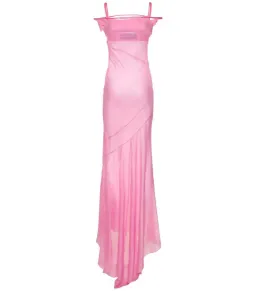 Jacquemus La Robe Draggiu Maxi Dress in Pink Size AU 12 for rent on The Volte - image 6