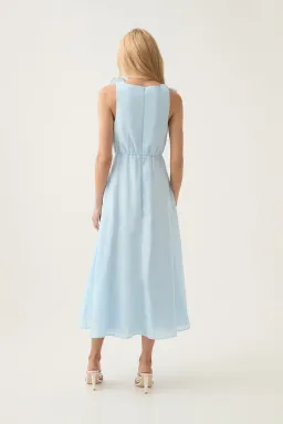 Aje Genisis Midi Dress Sea Breeze Size AU 10 for rent on The Volte - image 4