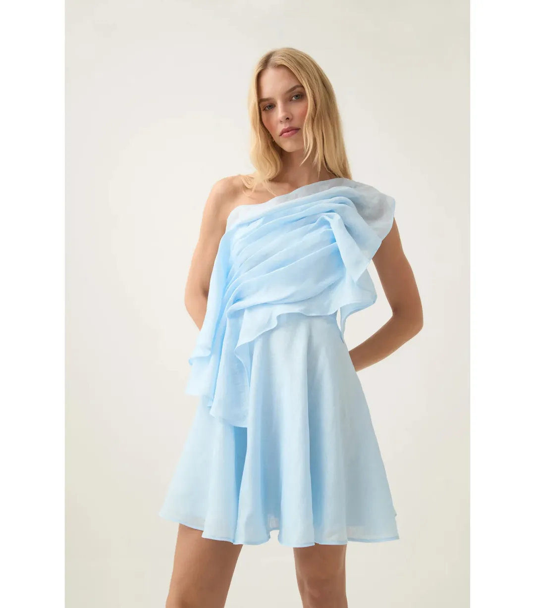 Aje Genesis Mini Dress in Sea Breeze Size AU 12 for rent on The Volte - main image