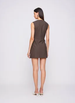 Anna Quan The Sofia Dress in Chocolate Size AU 6  for rent on The Volte - image 1