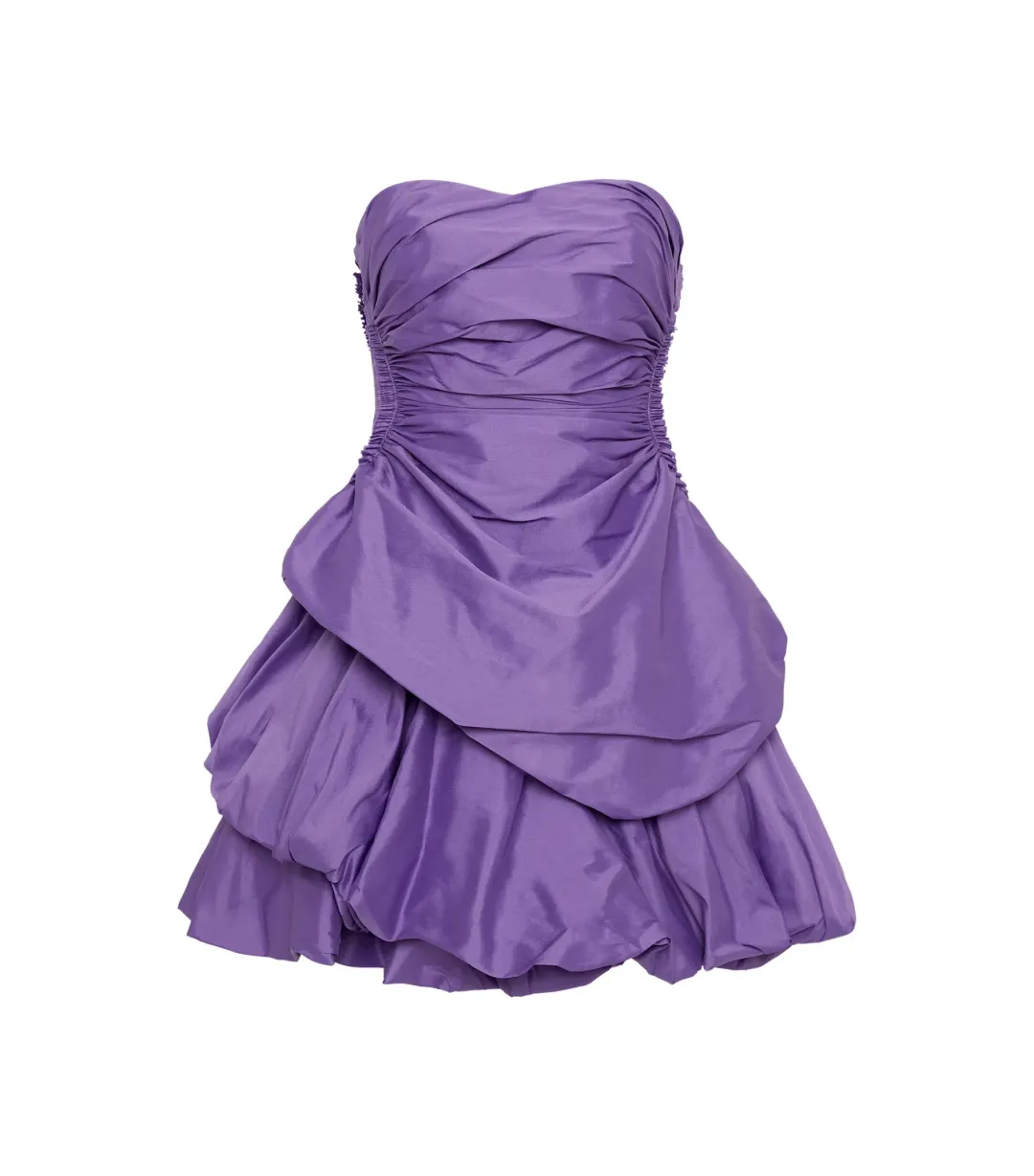 Aje Daybreak Strapless Mini Dress Deep Violet Size AU 12 for rent on The Volte - main image