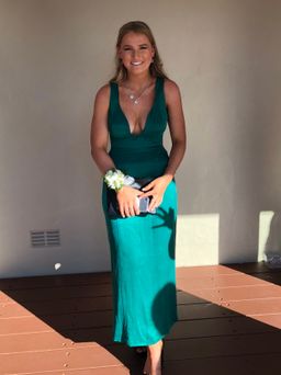 X By NBD Green Slip Dress 10 for rent on The Volte - image 1