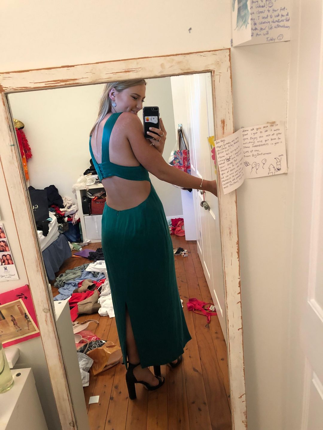 X By NBD Green Slip Dress 10 for rent on The Volte - main image