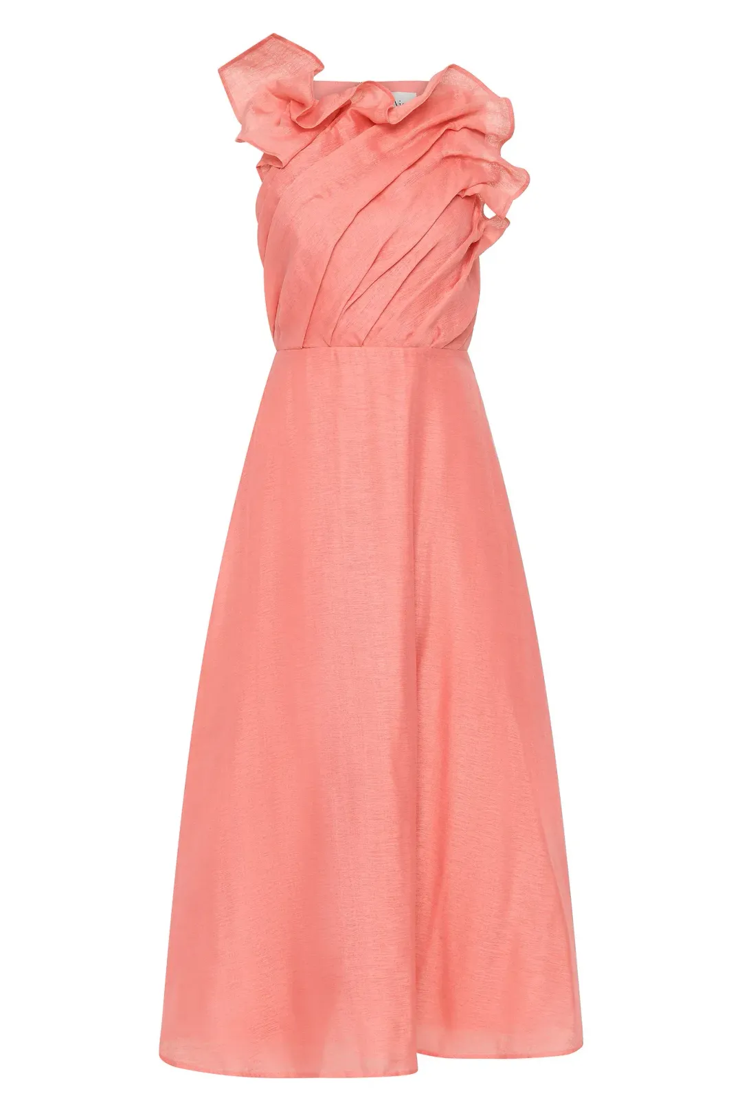 Aje Genesis Midi Dress in Washed Coral Size 14 for rent on The Volte - main image