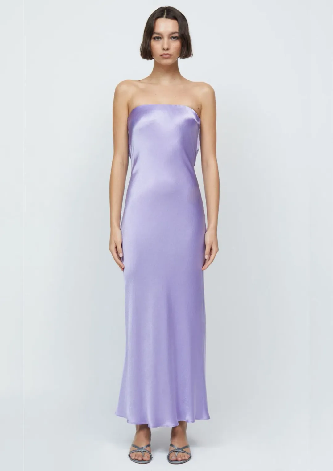 Bec & Bridge Moon Dance Strapless Dress Lilac Size 8 for rent on The Volte - main image
