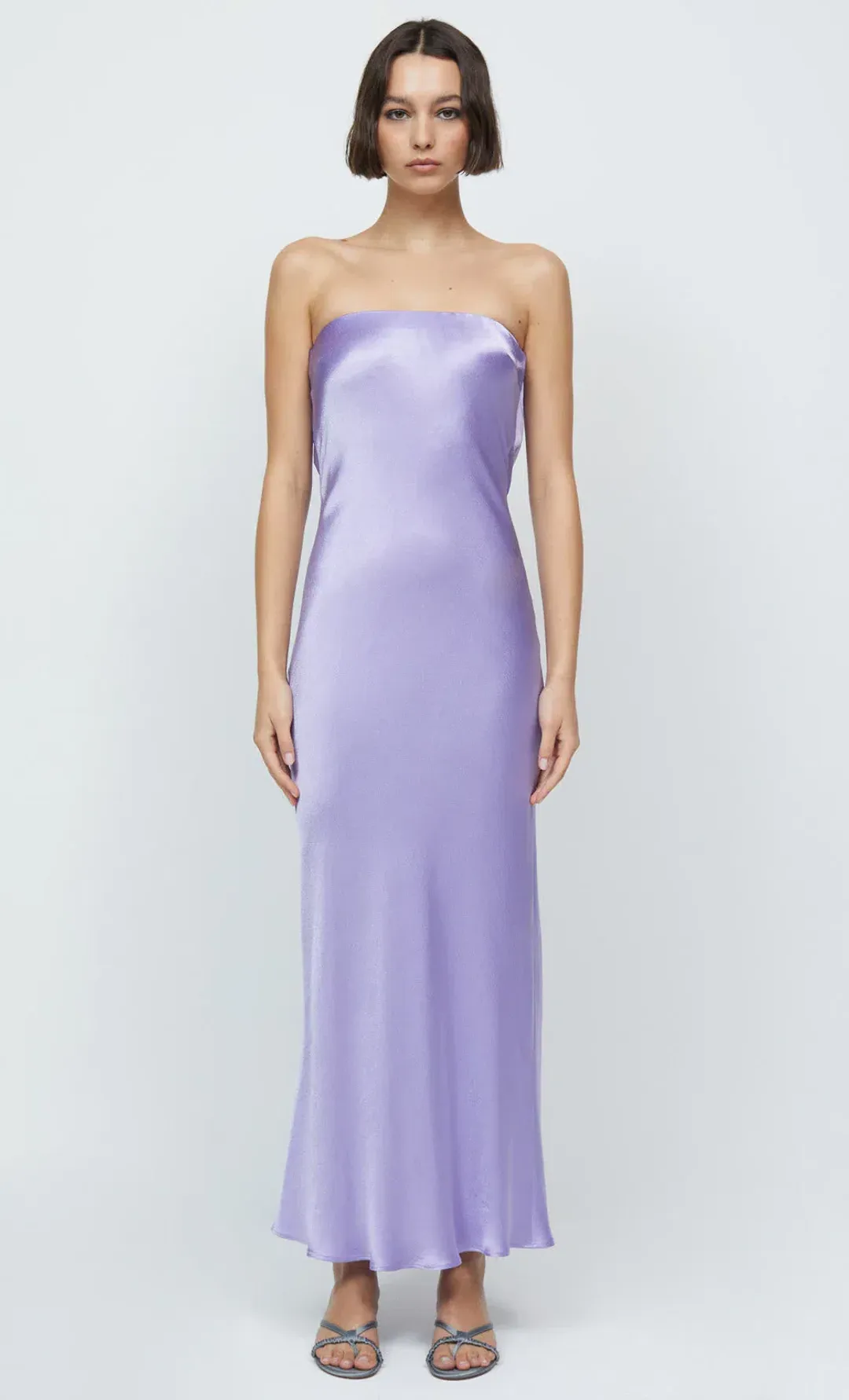 Bec & Bridge Moon Dance Strapless Dress Lilac Size 8 for rent on The Volte - main image