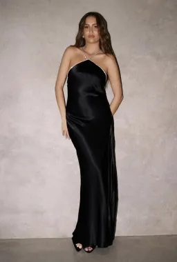 Meshki Louise Diamante Rope Maxi Dress Black Size S / AU 8 for rent on The Volte - image 2