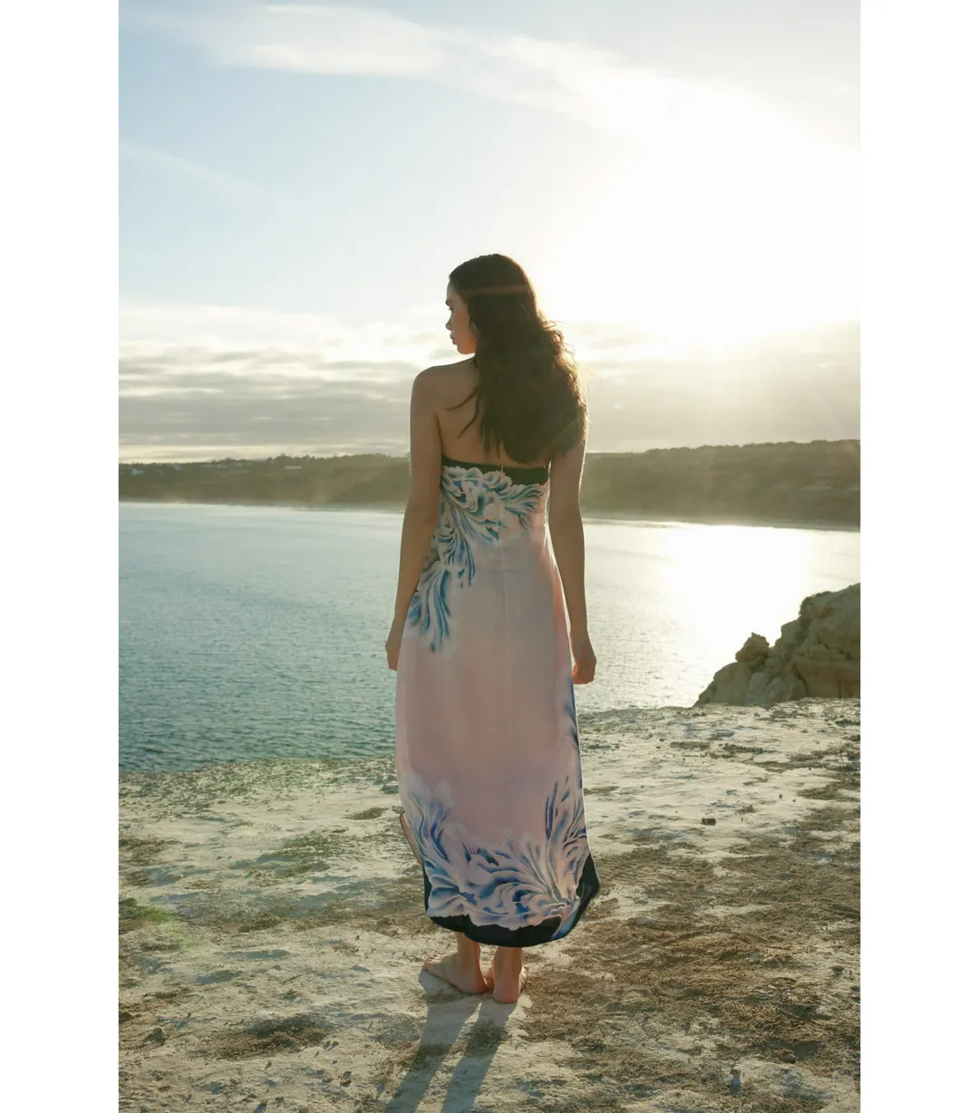 Aston Studio Maeve Dress in Seashell/Iceberg Size AU 10  for rent on The Volte - main image