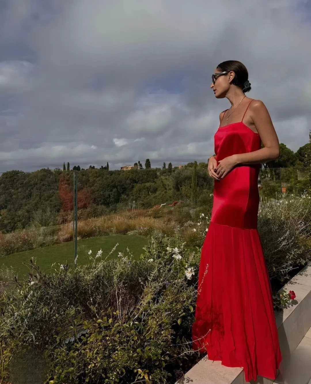 Shona Joy Moraya Dropped Waist Maxi Dress Chili Size AU 12 for rent on The Volte - main image