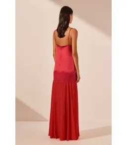 Shona Joy Moraya Dropped Waist Maxi Dress Chili Size AU 12 for rent on The Volte - image 3