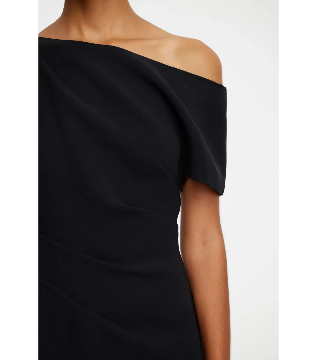 Acler Sudden Midi Dress Black with Cream Size AU 10 for rent on The Volte - main image