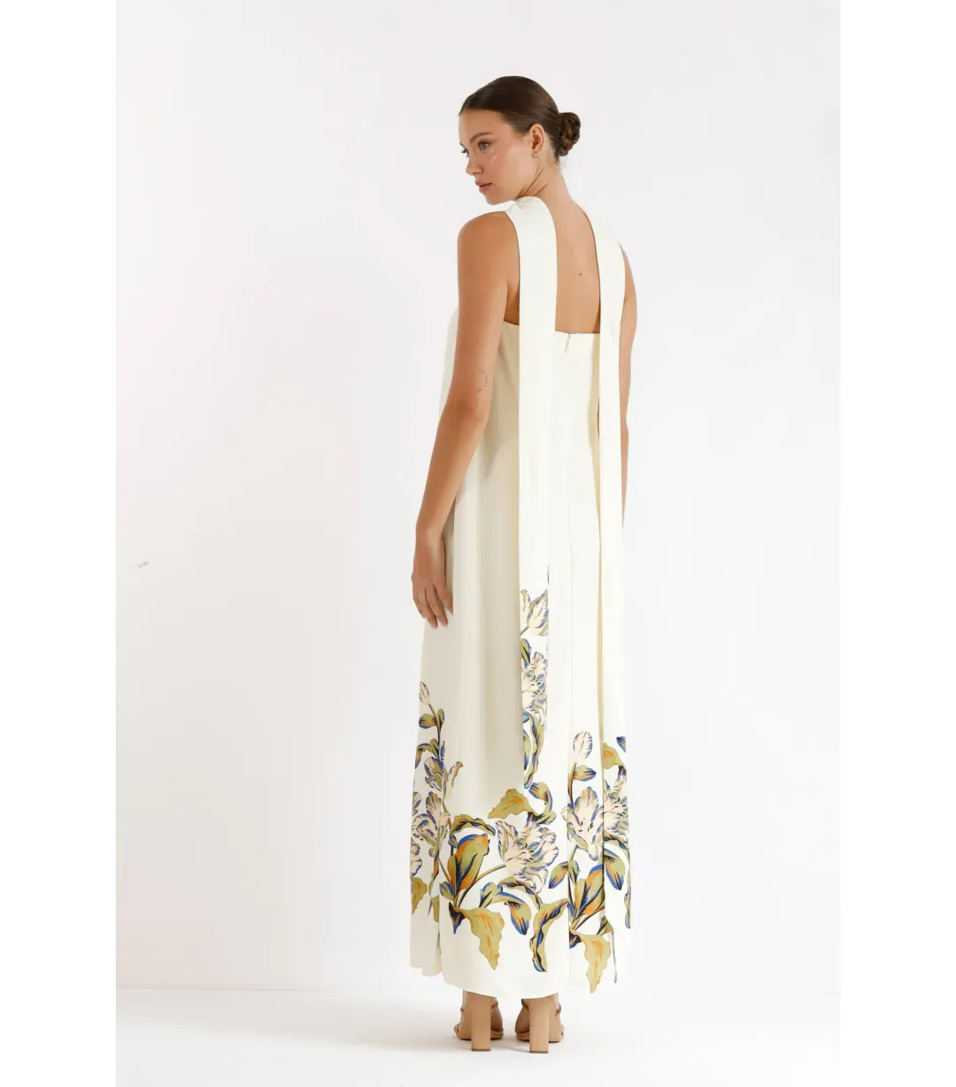 Pasduchas Celeste Column Midi Dress Multi Size Small / AU 8 for rent on The Volte - main image