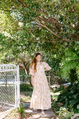 Alémais Clementine Puff Sleeve Midi Dress Size AU 12 for rent on The Volte - image 2