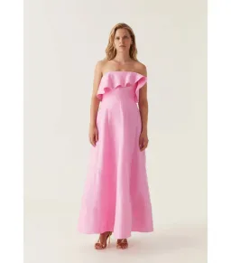 Aje Shallows Strapless Gown Pink Size AU 10 for rent on The Volte - image 2