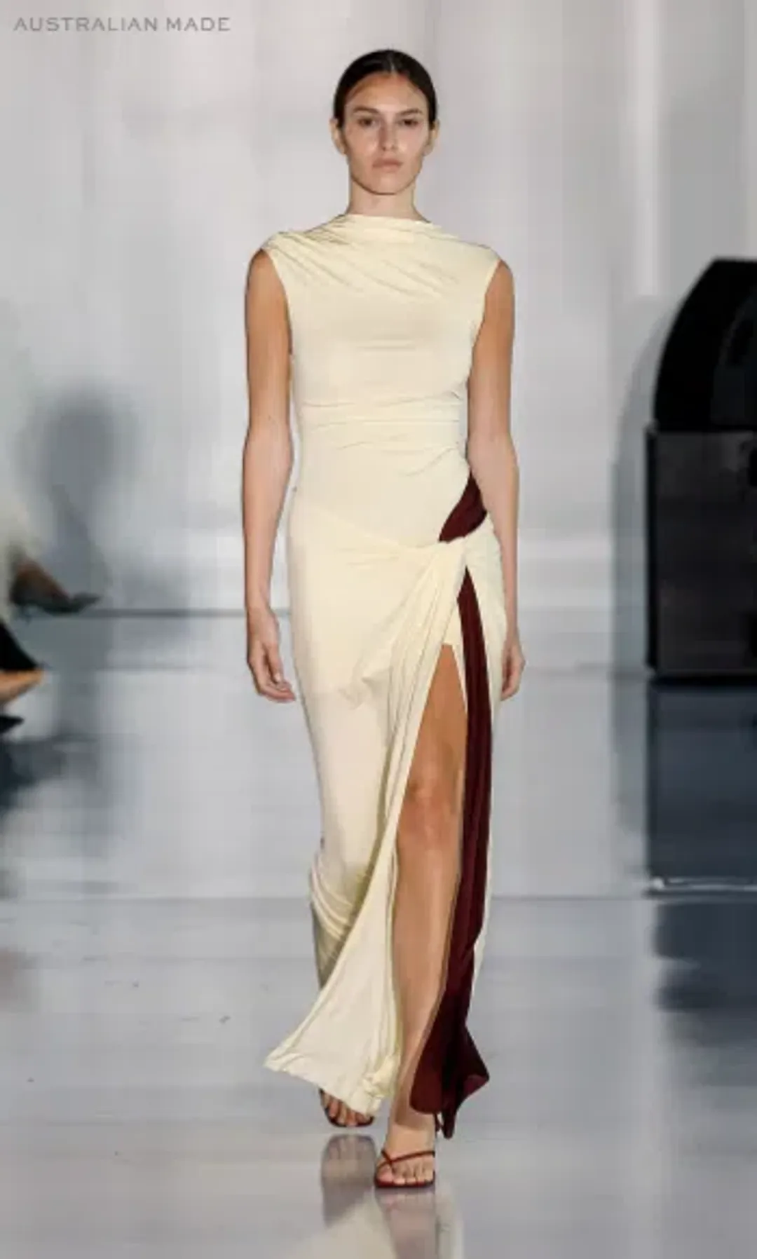 Bec and Bridge Greta Twist Maxi Dress in Butter AU 10 for rent on The Volte - main image